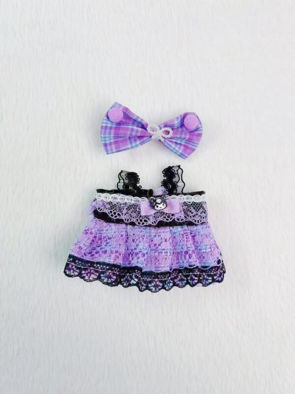 Gothic-Inspired Doll Dress Set for 17cm Plush