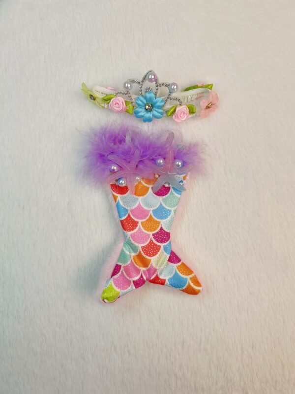 Mermaid-Inspired Outfit for 17cm Dolls | Ocean Fantasy Dress + Headband